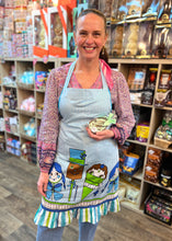 Load image into Gallery viewer, Vintage 1962 | Blue & White Striped Anthropomorphic Apron