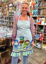 Load image into Gallery viewer, Vintage 1962 | Blue & White Striped Anthropomorphic Apron
