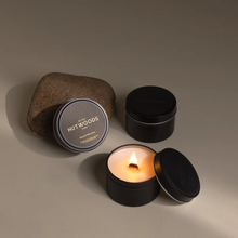 Load image into Gallery viewer, Cha Cha Chocolate Hutwoods Cedar Leaf & Vanilla Bean Candle Luxury Travel Tin