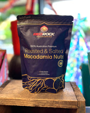 Load image into Gallery viewer, Red Rock Macadamias Roasted and Salted Macadamia Nuts Front of Bag
