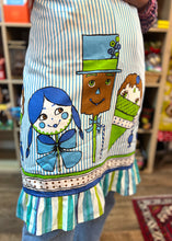 Load image into Gallery viewer, Vintage 1962 | Blue &amp; White Striped Anthropomorphic Apron
