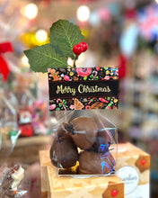 Load image into Gallery viewer, Cha Cha Chocolate and Singing Magpie Produce Gourmet Chocolate Coated Black Genoa Semi Sun-Dried Figs in gift bags of four

