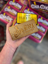 Load image into Gallery viewer, Cha Cha Chocolate Wonka Bar Ticket &amp; Golden bar
